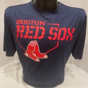 Mens  MLB Boston Red Sox short sleeve shirt. 100% Polyester